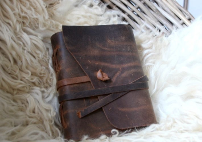 rustic leather bound journal